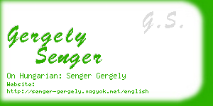 gergely senger business card